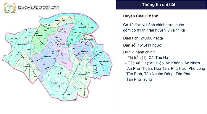 Bản đồ hành chính Huyện Châu Thành    