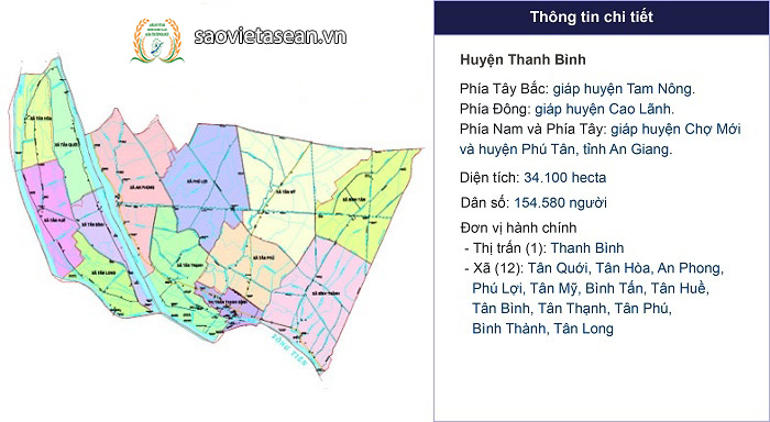 Bản đồ hành chính Huyện Thanh Bình    