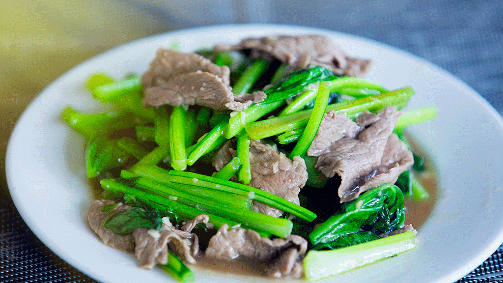 rau cải xào